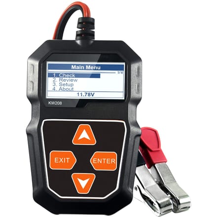 Professionele Auto Dynamo Analyzer - Golfvorm, KW208 12V Auto Accu Belasting Tester zwart