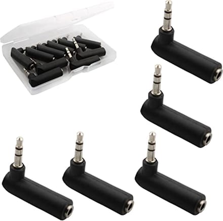 10 Stuks 3,5 mm Hoekadapter voor Audio - 90 Graden TRS Stereo Jack