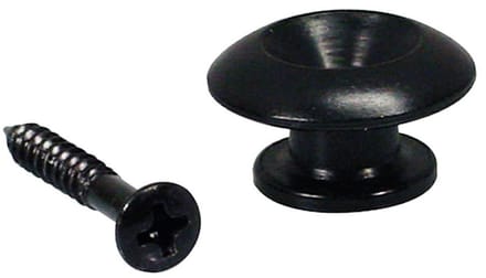 Boston EP-HN-B Strap Buttons - Metaal, Sferisch, Zwart, 2-Pack