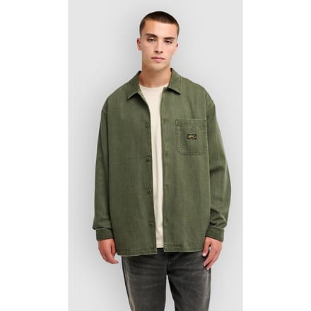 Quiksilver Castle Hill Overhemd Met Lange Mouwen Groen L Man