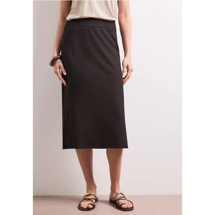 Geribde midirok met elastische tailleband
