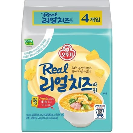 Ottogi Vrai Fromage Ramen 135g (2 possibilités) 4PCS blue