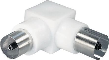 IEC (m) - IEC (v) haakse coax adapter