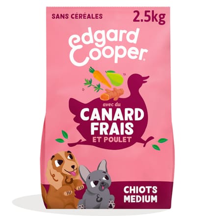 Edgard & Cooper Medium Puppy Eend & Kip graanvrij - 2,5 kg