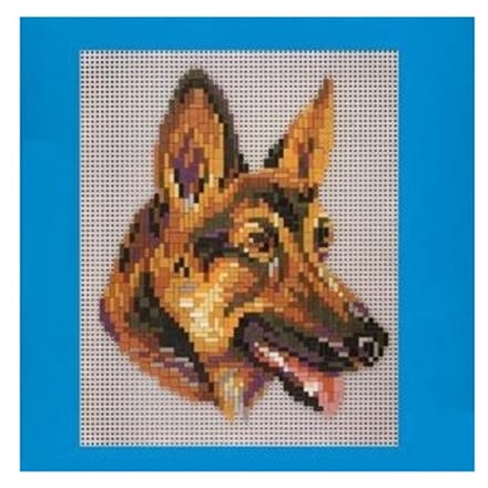 Stickit herdershond, ca. 1.300 steentjes, compatible met Ministeck