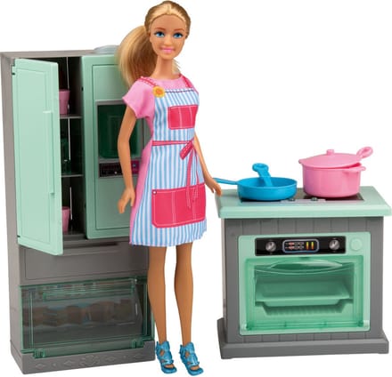 Playtive Modepop met keuken - 18-delig - Speelgoed