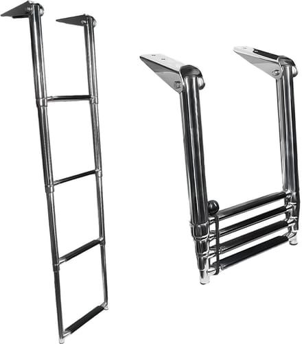 EvoNautic Zwemtrap Onder Platform - Bootladder - Steigertrap - Boot trap - Telescopisch 4-treden - RVS