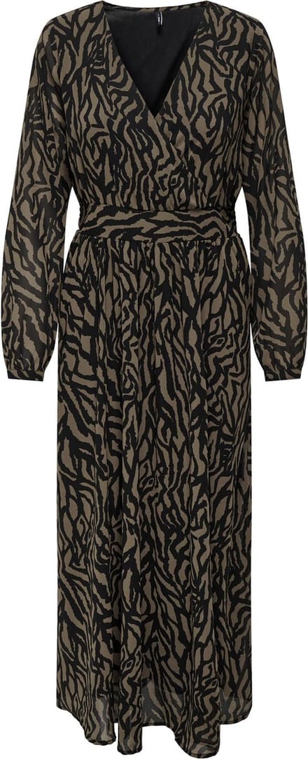 ONLY - ONLSTAR LIFE L/S CARA LONG DRESS PTM - Dames - Maxi jurken