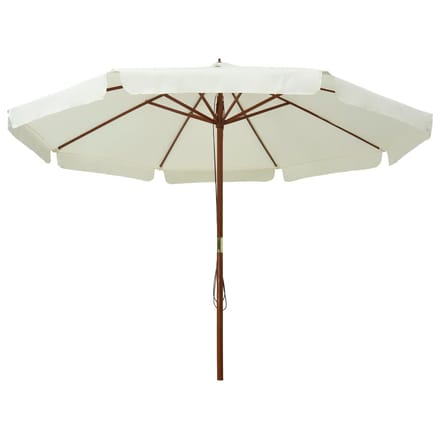 vidaXL - Parasol - met - houten - paal - 330 - cm - zandwit