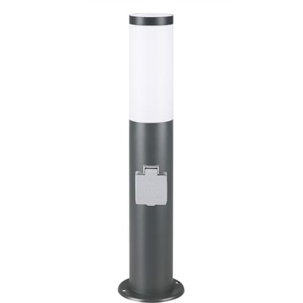 Monzana Buitenlamp – met Stopcontact RVS E27 - IP44 Antraciet