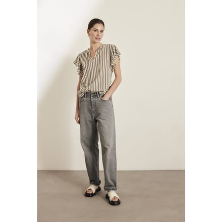 Knitted Scarlett Top Graphite Größe: S | Blusen Outlet | Damen