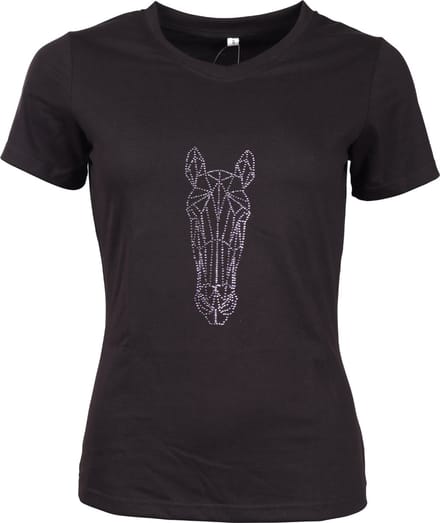 Epplejeck Shirt Epplejeck Ejglitter Horse Zwart-zilver - S