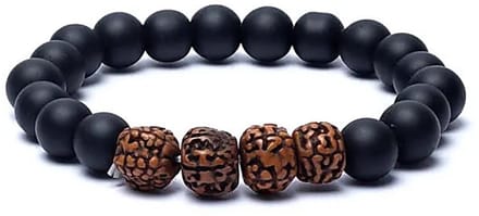 Armband rudraksha / zwarte onyx
