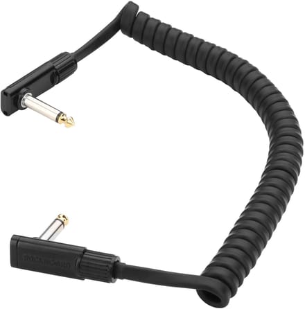 Rockboard Black Coiled Series Flat Patch Cable 1,5 m - Patch kabel