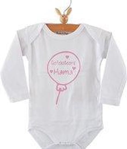 romper baby tekst gefeliciteerd mama cadeau voor verjaardag roze meisje