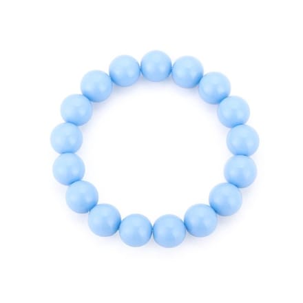 Bijoutheek Armband (Sieraad) Elastisch Grote Kralen Light Blue
