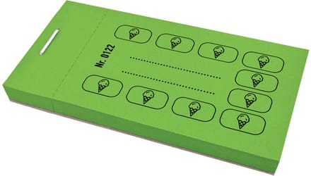 CombiCraft Consumptiekaarten ijsicoon groen - per 5 boekjes van 50 kaarten