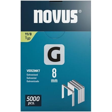 Novus Tools 042-0766 Nieten met plat draad Type 11 5000 stuk(s) Afm. (l x b) 8 mm x 10.6 mm