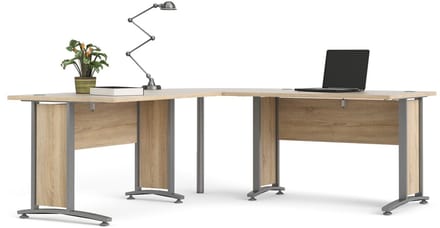 Giga Living Bureau Prima - Grijs/Naturel - 200x200x75cm