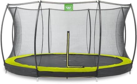 EXIT Silhouette Trampoline ø427cm - met Veiligheidsnet - Inground - Rond - Voor Kinderen - Groen