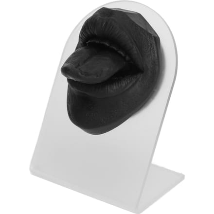 Modèle de Langue et de Bouche en Silicone avec Support d'Exposition Modèle d'Entraînement 3D Simulé pour Piercing Corporel noir