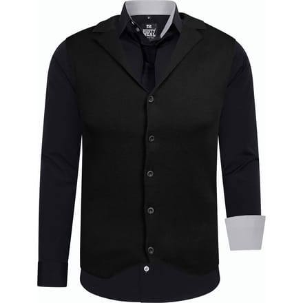 Driedelig pak met overhemd, vest en stropdas