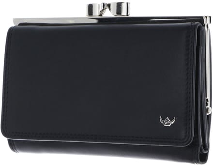 Golden Head Leren portemonnee Polo RFID Protect Bügelbörse 2157 Schwarz zwart