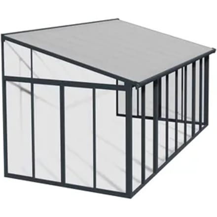 Palram - Canopia Serre, Veranda En Solarium Sanremo - Helder - Donkergrijs - 556x294cm