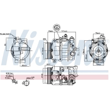 Compressor airconditioning NISSENS 890634