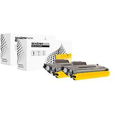 Schäfer Shop Select  voordeelpakket 2 tonercassettes TN-2120, zwart