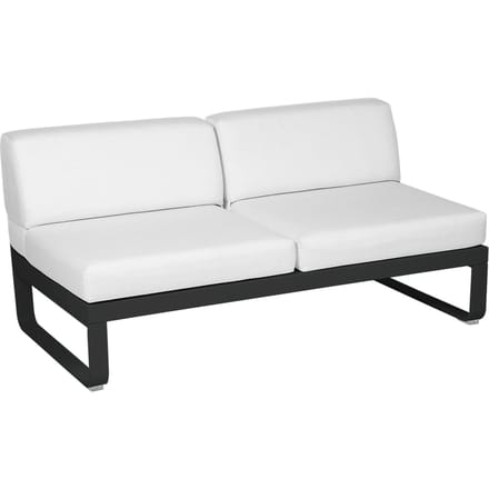 Fermob BELLEVIE 2-zits middenmodule - 42 drop mat - 81 witgrijs