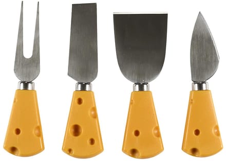 Cook Concept Kaasmessen set - 4-delig - kaasvorm handvat - kaas snijden