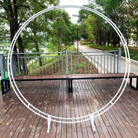 Rozenboog Metaal - Tuinboog Klimhulp - Decoratie Bruiloft - Gepoedercoat Frame - 2.4 meter - Wit