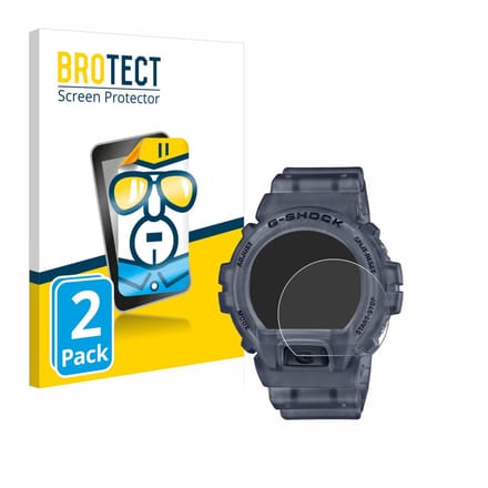 BROTECT - Screenprotector voor Casio G-Shock DW-6900 - Folie Beschermfolie transparant 2 Stuks