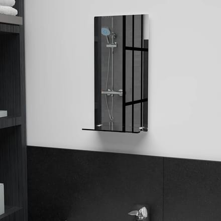 vidaXL - Wandspiegel - met - schap - 20x40 - cm - gehard - glas
