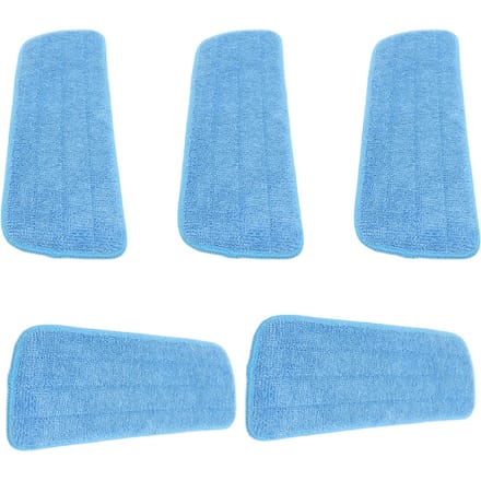 5 Pièces Tampons de Vadrouille Plate en Microfibre Chiffon de Nettoyage Remplacement pour Vadrouille à Scratch Universelle 14x41cm gray