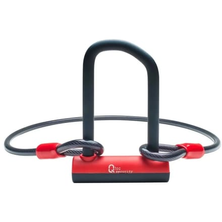 Antidiefstalapparaat u met houder Qloc Security Ø14 75/150mm + câble Ø12/1000mm