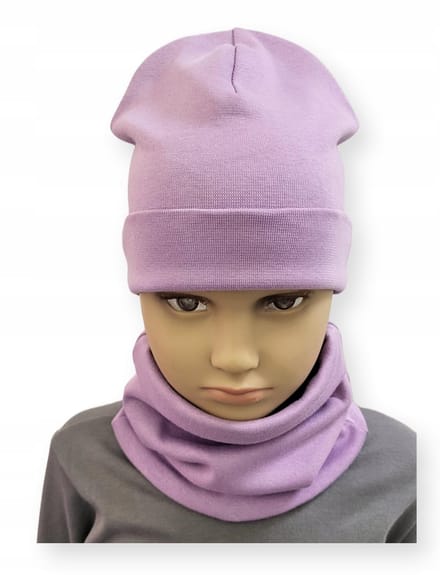 Dartomik - Babyset muts + sjaal - Maat 34/38 - Wrzosowy