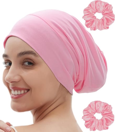 Satijnen Slaapmuts Bonnet voor Krullend Haar en Vlechten - Nachtmuts met Zijde Voering