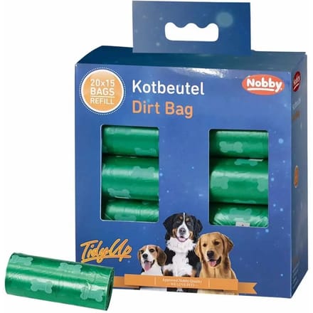 Nobby TidyUp hondenpoepzakjes met botprint, grootverpakking, Groen 20
