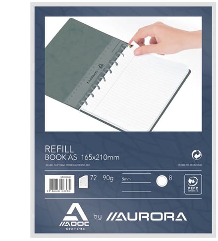 Aurora Adoc Vulling voor Schrift – A5 – Gelinieerd – 72 vel