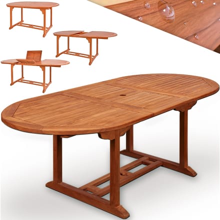 Casaria Tuintafel - FSC® gecertificeerd Eucalyptus 200x100x74cm - Bruin