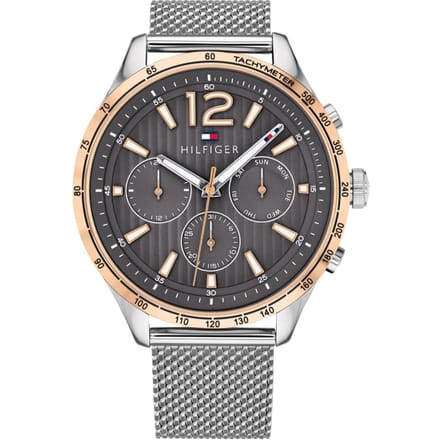 Montre homme Tommy Hilfiger 1791466 Gavin Maille 44mm gris