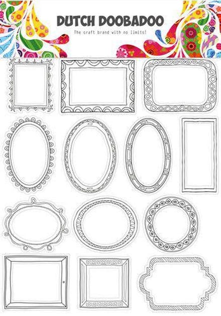 Dutch Doobadoo Dutch Paper Art buzz cut doodle frames A4 474.007.014