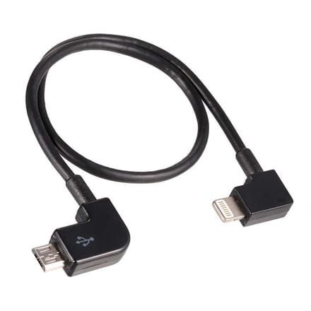 Micro-USB naar Lightning-afstandsbediening Tablettelefoon Dataconverter Overdrachtkabel voor Android iOS zwart