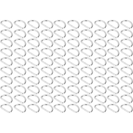 100 stuks D-ringen Duurzaam Draagbaar Eenvoudig Vervangbaar Handig Praktisch Compacte Tassluitingen voor white