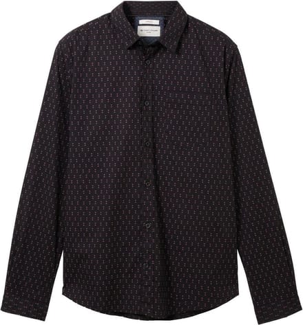 Tom Tailor Lange mouw Overhemd - 1039916 Zwart (Maat: M)