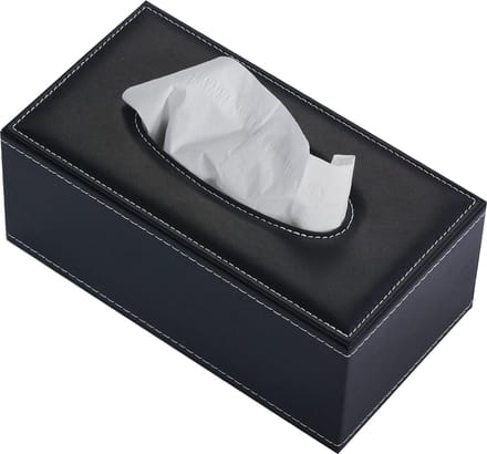 tissue box kunstleer - grote tissuedoos - zakdoekendoos