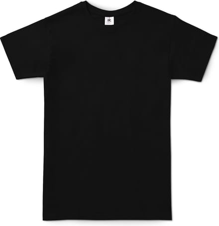 B&C Exact 150 Heren T-Shirt - Zwart - Extra Small - Korte Mouwen