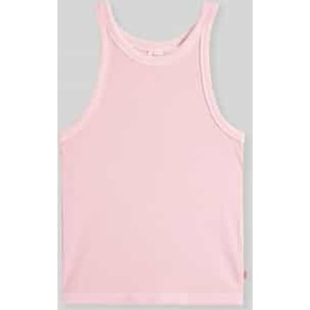 slim fit top van katoenmix